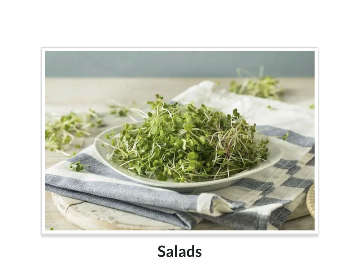 Microgreens on a salad